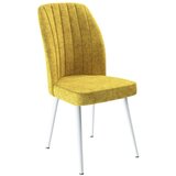Hanah home set trpezarijskih stolica Platinum 4 kom, senf žuta tkanina Jerry, bele metalne noge | Eponuda.com