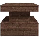  Stolić za kavu s LED svjetlima smeđa boja hrasta 90x50x40 cm | shoptok.hr