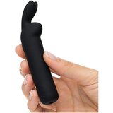 Happy Rabbit Bullet - vibrator sa štapićem zeca na baterije (crni) | shoptok.hr