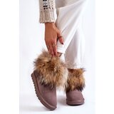 Boto Women's Suede Snow Boots With Fur Grey Alexa | ePonuda.com