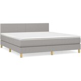  Box spring postelja z vzmetnico svetlo siva 180x200 cm blago, (20789949) | Shoptok.si