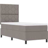 vidaXL postelja z vzmetnico taupe 80x200 cm tkanina, (22084068) | Shoptok.si