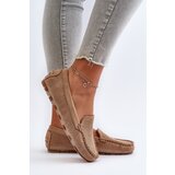Boto EVENTO Women's Suede Moccasins Dark Beige Ranica | Shoptok.si