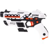  Laserska puške za igru + set štitova s funkcijom dima - bijelo/crveni | shoptok.hr
