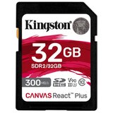 Kingston 32GB SD Canvas React Plus (SDHC Class 10 UHS-II U3) (SDR2/32GB) memorijska kartica | shoptok.hr