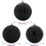  Set božićnih kuglica XXL 4 pcs Crna Plastika | shoptok.hr