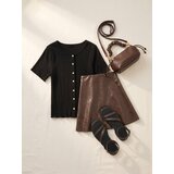 Sinsay Bluza kratkih rukava s ukrasnim gumbima | shoptok.hr