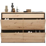 Voleo viseča omara za čevlje črna, hrast artisan | Shoptok.si