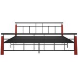 Kovina Okvir za krevet od metala i masivne hrastovine 200 x 200 cm | shoptok.hr