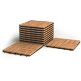  Podne ploče od akacijske drvene, dim. 30,5 x 30,5 x 2,5 cm, 10 komada, smeđe boje Cijene