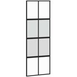  Klizna vrata s priborom 76 x 205 cm kaljeno staklo i aluminij | shoptok.hr