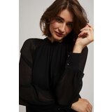 Marisse Shirt With Pleated Sleeves, Black | Shoptok.si