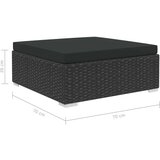  Vrtna sedežna garnitura 6-delna z blazinami poli ratan črna, (20597868) | Shoptok.si
