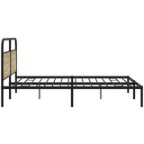 Metalni Kovinski posteljni okvir brez vzmetnice sonoma hrast 200x200 cm, (21609782) | Shoptok.si