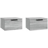  Zidni noćni ormarići 2 kom boja sivog hrasta sonome 34x30x20 cm | shoptok.hr