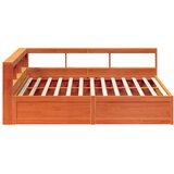  Krevet s regalom za knjige bez madraca 200x200 cm od borovine | shoptok.hr