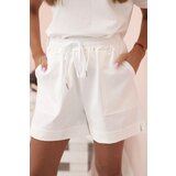 Kesi Włoski Women's punto set with short sleeves and shorts ecru | Shoptok.si