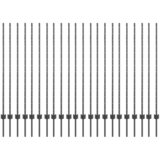  Stup za ogradu 22 pcs Siva 180 cm Čelik | shoptok.hr