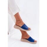 Panto Fino Women's Suede Wedge Sandals Blue Cijene