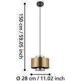 Eglo 390066 - visilica na sajli duglia 1xE27/40W/230V zlatna | Eponuda.com