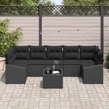  Set sofe 8 kom. Crna poliratan 289 x 123,5 x 85 cm | shoptok.hr