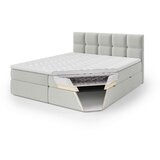 MID.YOU POSTELJA Z VZMETNICO 200 cm x 220 cm , les, tekstil, leseni material bela | Shoptok.si