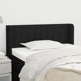  Uzglavlje s ušima crno 83x16x78/88 cm od tkanine | shoptok.hr