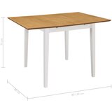  Produživi blagovaonski stol bijeli (80 - 120) x 80 x 74 cm MDF | shoptok.hr