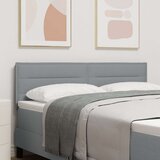 vidaXL Naslon za glavo Dvojni set Svetlo siva Tkanina 160 x 7 x 78 cm | Shoptok.si