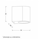  svetiljka W10401 zidna 1*GU10 IP65 tamno siva | ePonuda.com