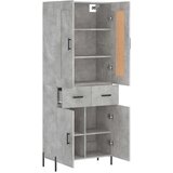  Visoka komoda siva betona 69,5x34x180 cm od konstruiranog drva | shoptok.hr