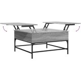  Stolić za kavu siva boja hrasta 80x80x45 cm od drva i metala | shoptok.hr