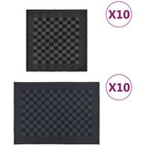  Set ručnika od 20 komada crno-sivi pamučni | shoptok.hr