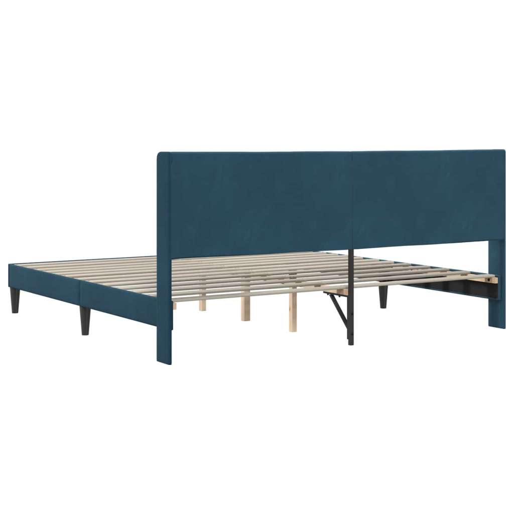  Okvir za krevet s uzglavljem Plava 200 x 200 cm Baršun - Plava 200 x 200 cm | shoptok.hr