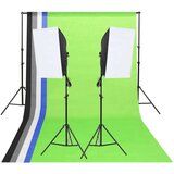Komplet studijske rasvjete s pozadinama i softboxovima | shoptok.hr
