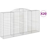 Lučne gabionske košare 20kom 300x50x160/180cm pocinčano željezo | shoptok.hr