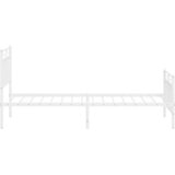  Metalni okvir kreveta uzglavlje i podnožje bijeli 90x190 cm | shoptok.hr
