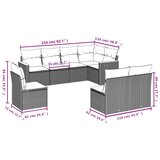  8-dijelni set vrtnih sofa s jastucima bež od poliratana | shoptok.hr