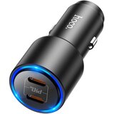hoco. Avto polnilec (NZ3 Clear Way) - 2xUSB Type-C QC 3.0 PD 40W 3A - črn | Shoptok.si