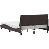  Postelja z vzmetnico temno rjav 120x200 cm blago, (21829426) | Shoptok.si