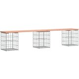 vidaXL Vrtna klop gabion 203x31x42 cm trden les douglas, (20804352) | Shoptok.si
