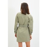 Trendyol Khaki Belted Buttoned Dress | Shoptok.si