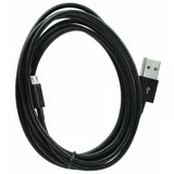  Podatkovni / polnilni kabel USB - micro USB - 3m - črni