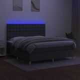  box spring s madracem LED tamnosivi 180x200 cm tkanina | shoptok.hr