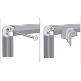  PLOČA MAGNETNA 240X120CM ALUMINIJSKI OKVIR PREMIUM PLUS STEEL NOBO 1915151 BIJELA | Shoptok.si