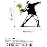 Wallity zidna dekoracija Moss-Flower Gang, 70x69cm, Crna | ePonuda.com