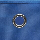vidaXL škatle za shranjevanje s pokrovi x 10 modre 32x32x32 cm blago | Shoptok.si