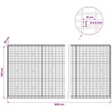  Gabion s žicom debljine 3,5 mm i mrežom 5x10 cm 800x30x150 cm Slike