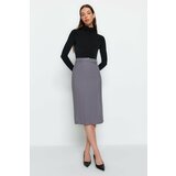 Trendyol Skirt - Gray - Midi Cene
