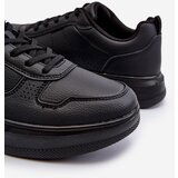 EVENTO Lightweight Men's Platform Sneakers in Black Eco Leather Uziran | Eponuda.ba